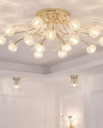 Đèn ốp trần pha lê trang trí 74138