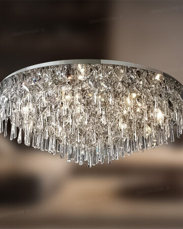 Đèn ốp trần pha lê cao cấp 75013