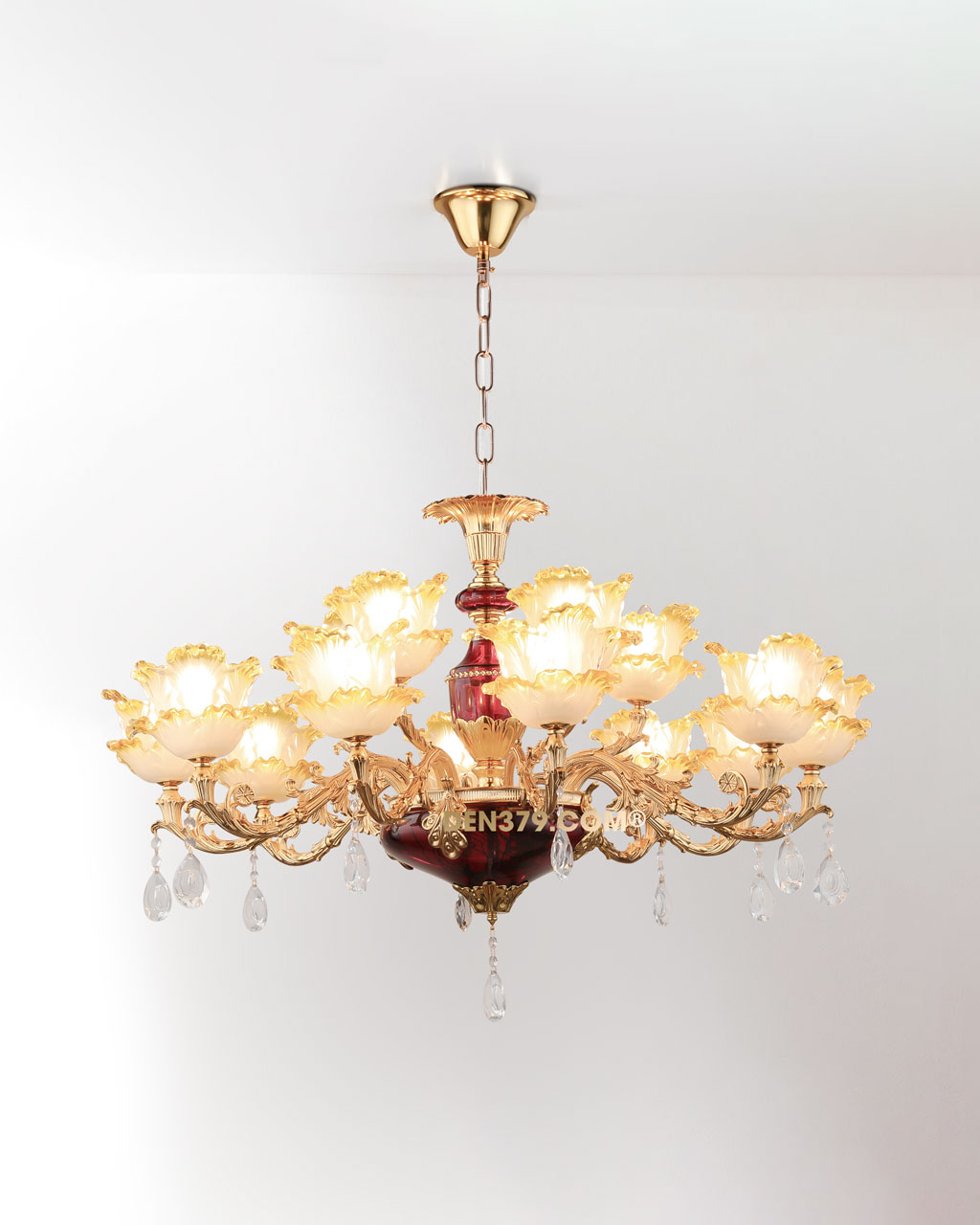 Đèn chùm thủy tinh phong cách cổ điển QT231/15