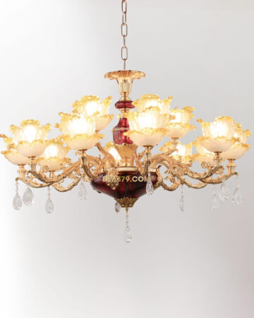 Đèn chùm thủy tinh phong cách cổ điển QT231/15