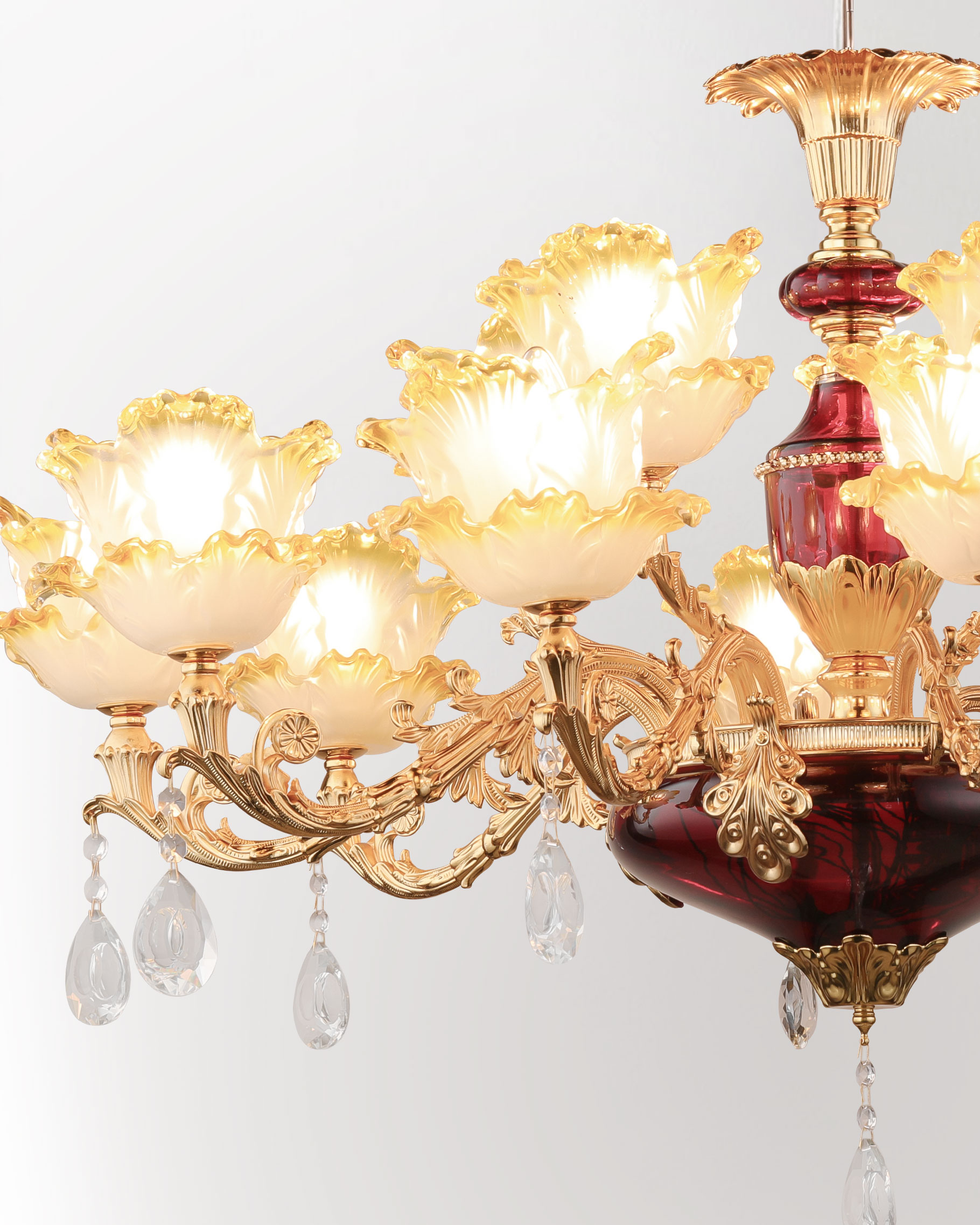 Đèn chùm thủy tinh phong cách cổ điển QT231/15