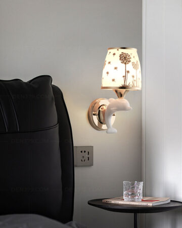 Đèn tường chụp thủy tinh hoa văn trang trí SC145