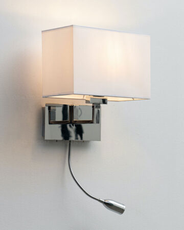 Đèn ngủ gắn tường đế mạ crom có rọi đọc sách SC160