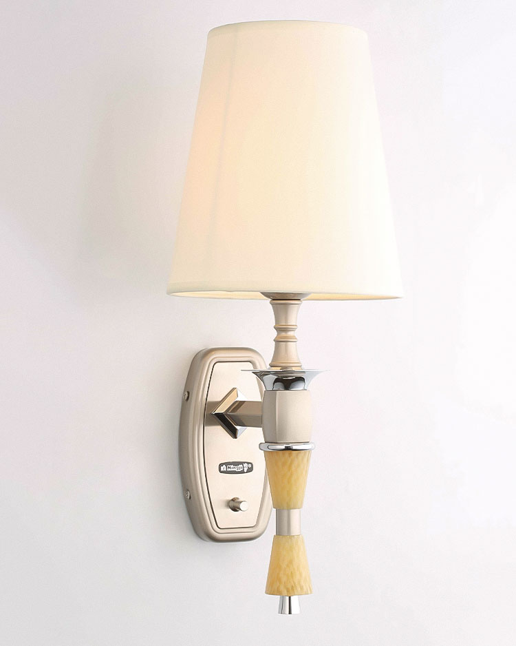 Đèn tường inox chụp vải hiện đại SC176