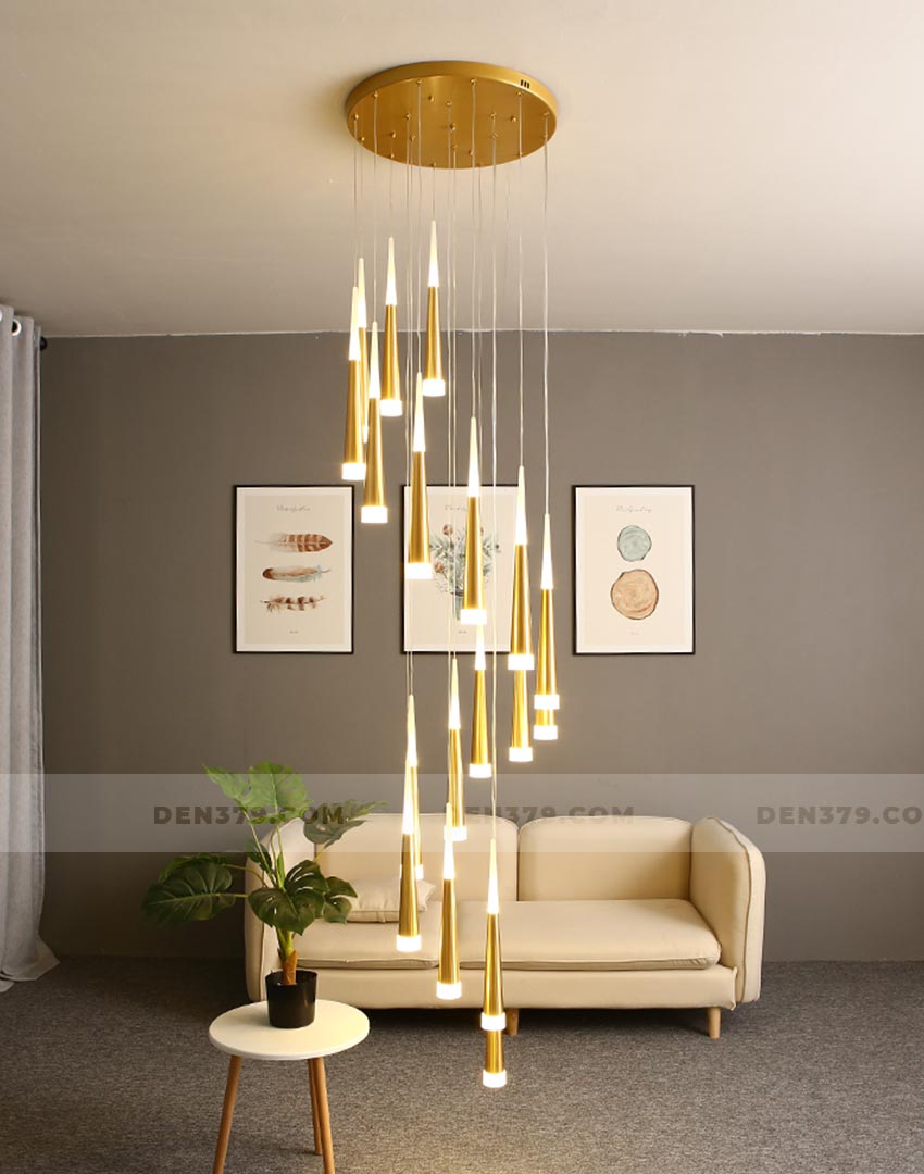 Đèn chùm thả thông tầng cầu thang DTNT 6894A, KD6017, PH9-TH8004