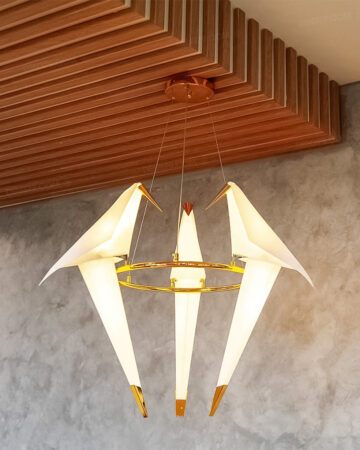 Đèn thả thủy tinh chim hạc cao cấp TTK09