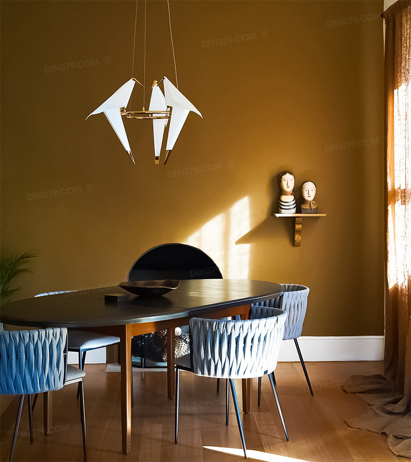 Đèn thả thủy tinh chim hạc cao cấp TTK09