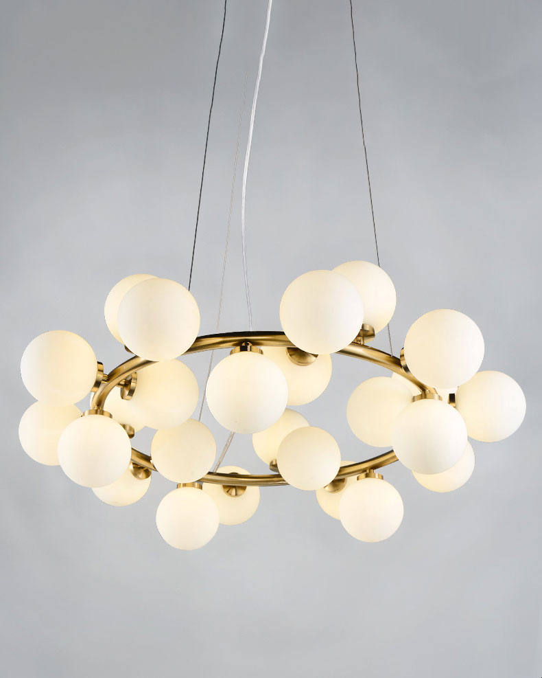 Đèn chùm chao thủy tinh hiện đại