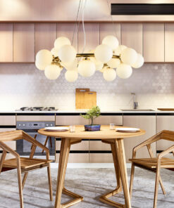 Đèn chùm chao thủy tinh hiện đại