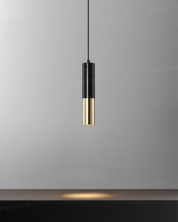 Đèn thả LED ống rọi đen vàng cao cấp THCN12219