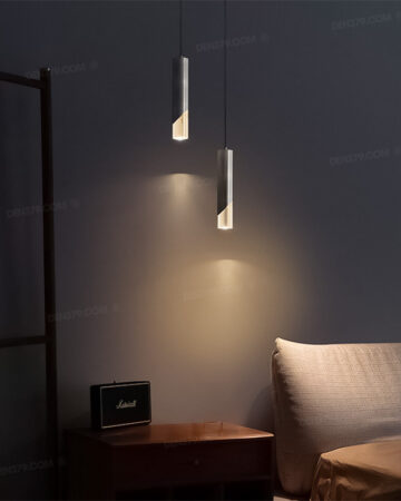 Đèn thả LED ống rọi thân đen sơn tĩnh điện T8966