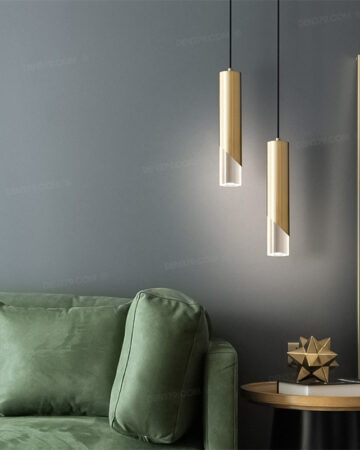 Đèn thả LED ống rọi thân vàng cao cấp T8966