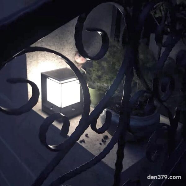 Đèn trụ, cột cổng ngoài trời ô vuông hiện đại