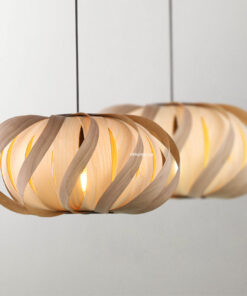 Đèn thả trang trí lá gỗ D2030