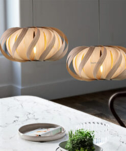 Đèn thả trang trí lá gỗ D2030