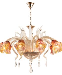 Đèn chùm trang trí thủy tinh bóng nến cao cấp