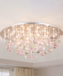Đèn mâm ốp trần pha lê Φ800 Vườn Eden VR19555