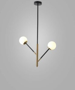 đèn thả thủy tinh tròn 2 bóng