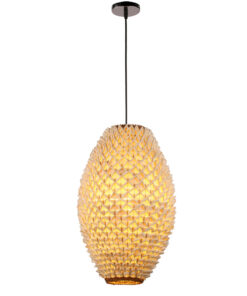 Đèn thả bàn ăn đan lá thủ công cao cấp