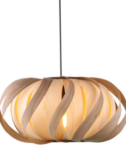 Đèn thả bàn ăn đan lá gỗ thủ công cao cấp