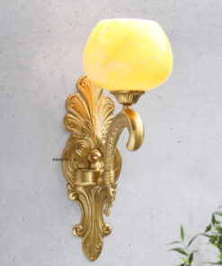 Đèn tường đồng chao đá cổ điển cao cấp