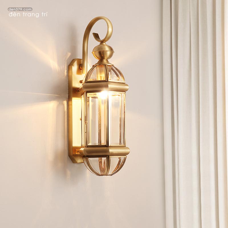 Đèn gắn tường đồng trang trí ngoài trời WE605