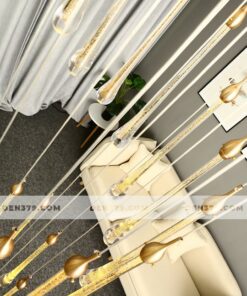 Đèn chùm thả thông tầng cầu thang, đèn thả trang trí thông tầng