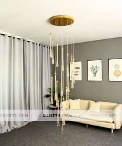 Đèn chùm thả thông tầng cầu thang, đèn thả trang trí thông tầng