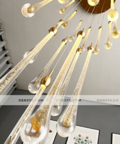 Đèn chùm thả thông tầng cầu thang, đèn thả trang trí thông tầng