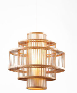 Đèn thả trang trí mây tre đan