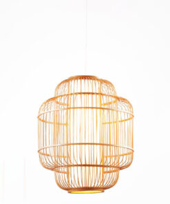 Đèn thả trang trí mây tre đan