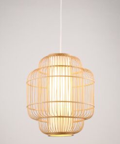 Đèn thả trang trí mây tre đan