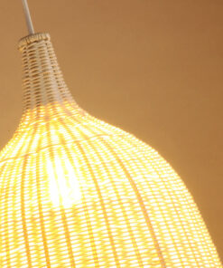 Đèn thả trang trí mây tre đan