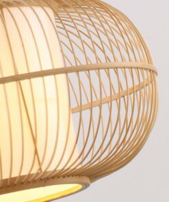 Đèn thả trang trí mây tre đan