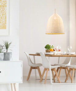 đèn thả bàn ăn mây tre