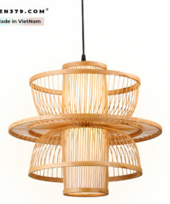 Đèn thả trang trí mây tre đan
