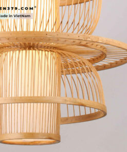 Đèn thả trang trí mây tre đan