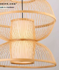 Đèn thả trang trí mây tre đan