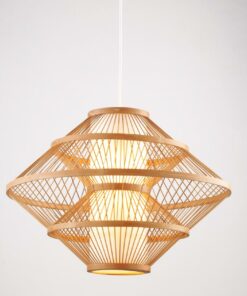 Đèn thả trang trí mây tre đan