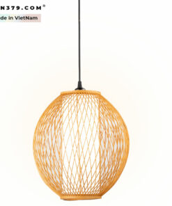 Đèn thả trang trí mây tre đan