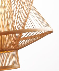 Đèn thả trang trí mây tre đan