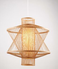 Đèn thả trang trí mây tre đan