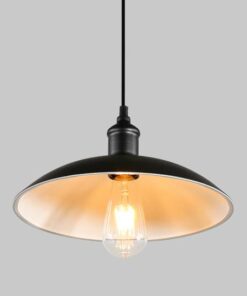 Đèn thả trang trí bàn ăn nhôm chao nón THCN 18D-18 (đen, trắng)