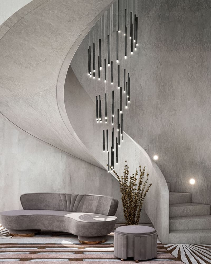 Đèn thả trang trí ống kim loại thông tầng VIRGO L088