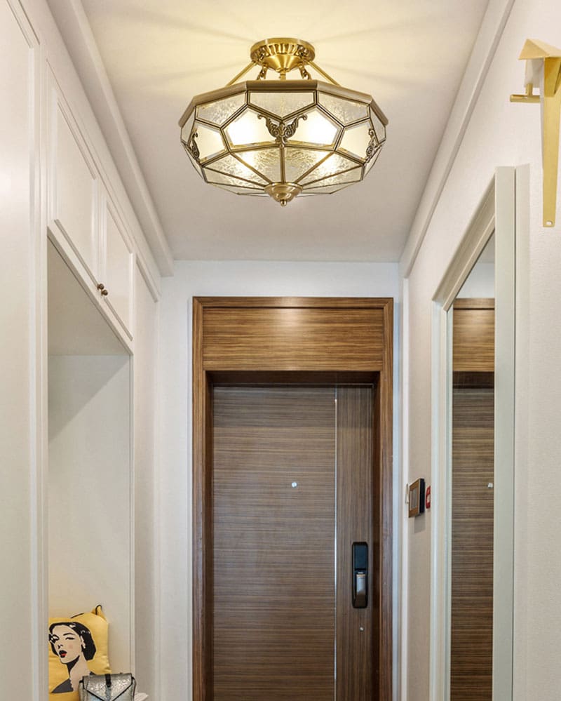 Đèn ốp trần đồng bán treo cổ điển L659