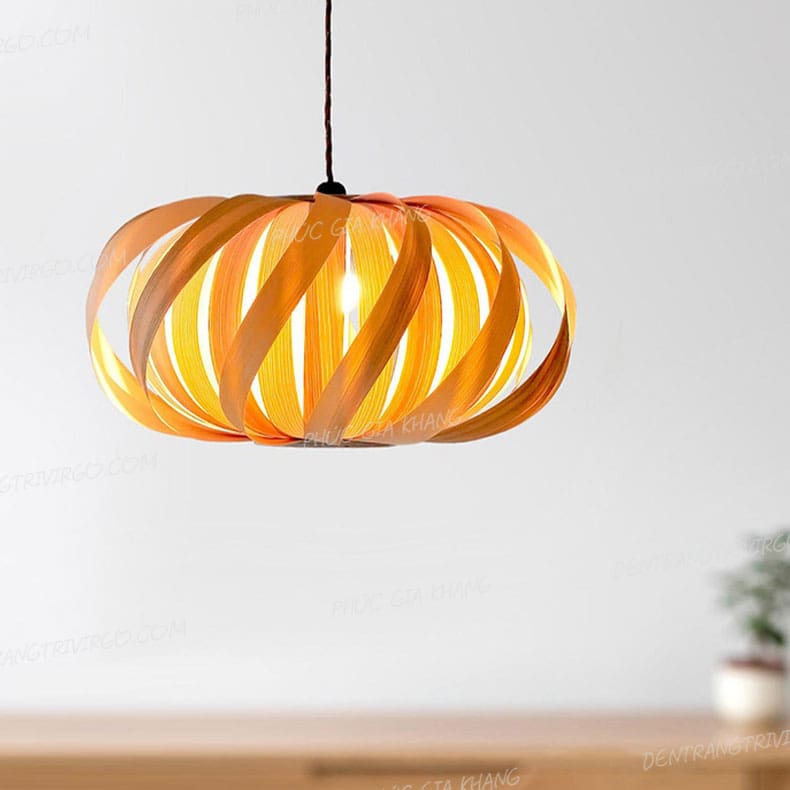 Đèn thả gỗ trang trí L666