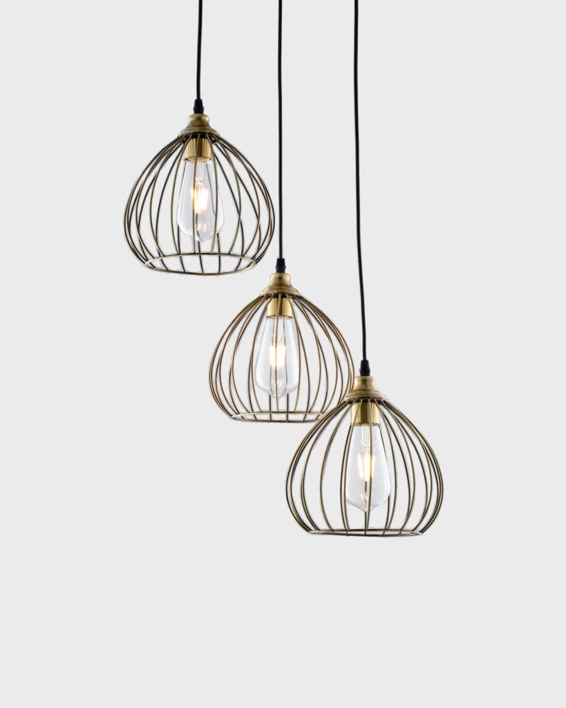 Đèn Thả Trần Khung Sắt Dáng Lồng Chim/Giọt Nước VRG-95430