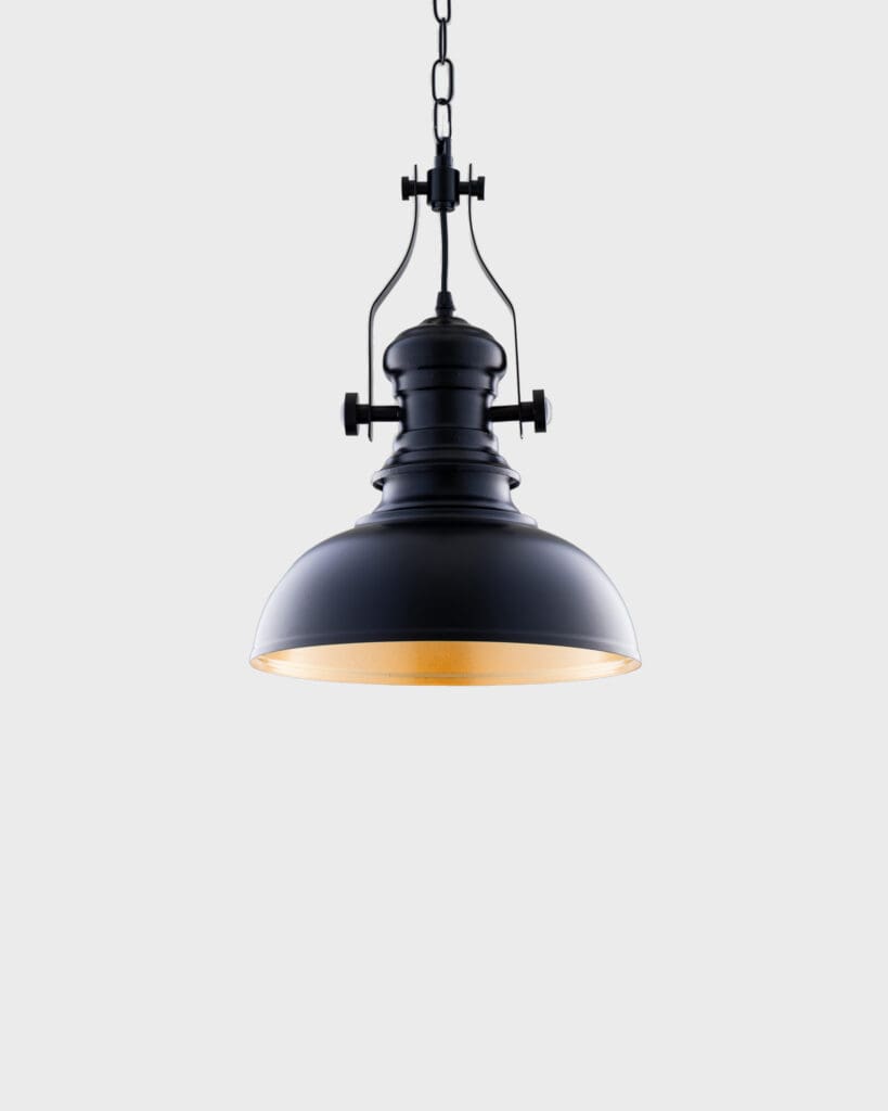 Đèn Thả Chao Sắt Lòng Vàng Khung Quai Treo Industrial VRG-TCF63