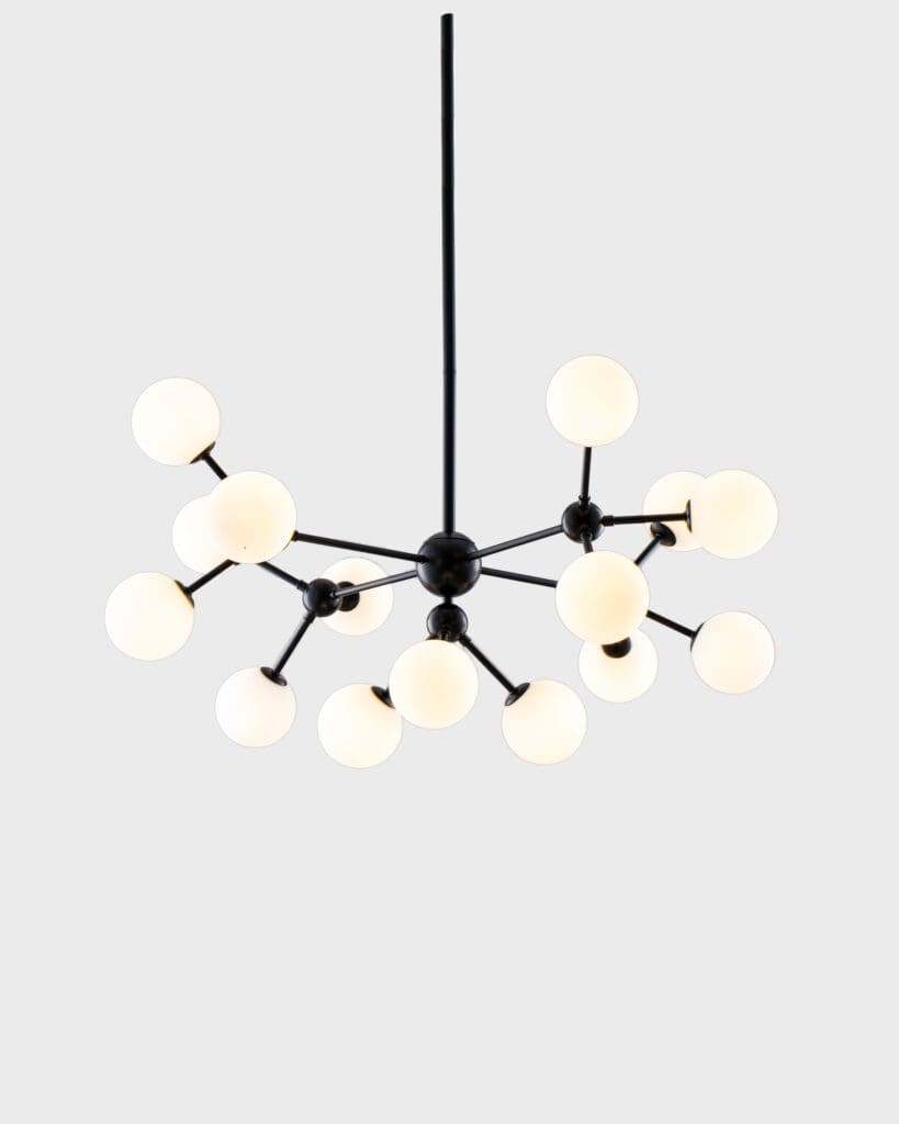 Đèn Chùm Phân Tử 15 Bóng Chao Trắng Sữa Chống Chói VRG-TTK817-15M