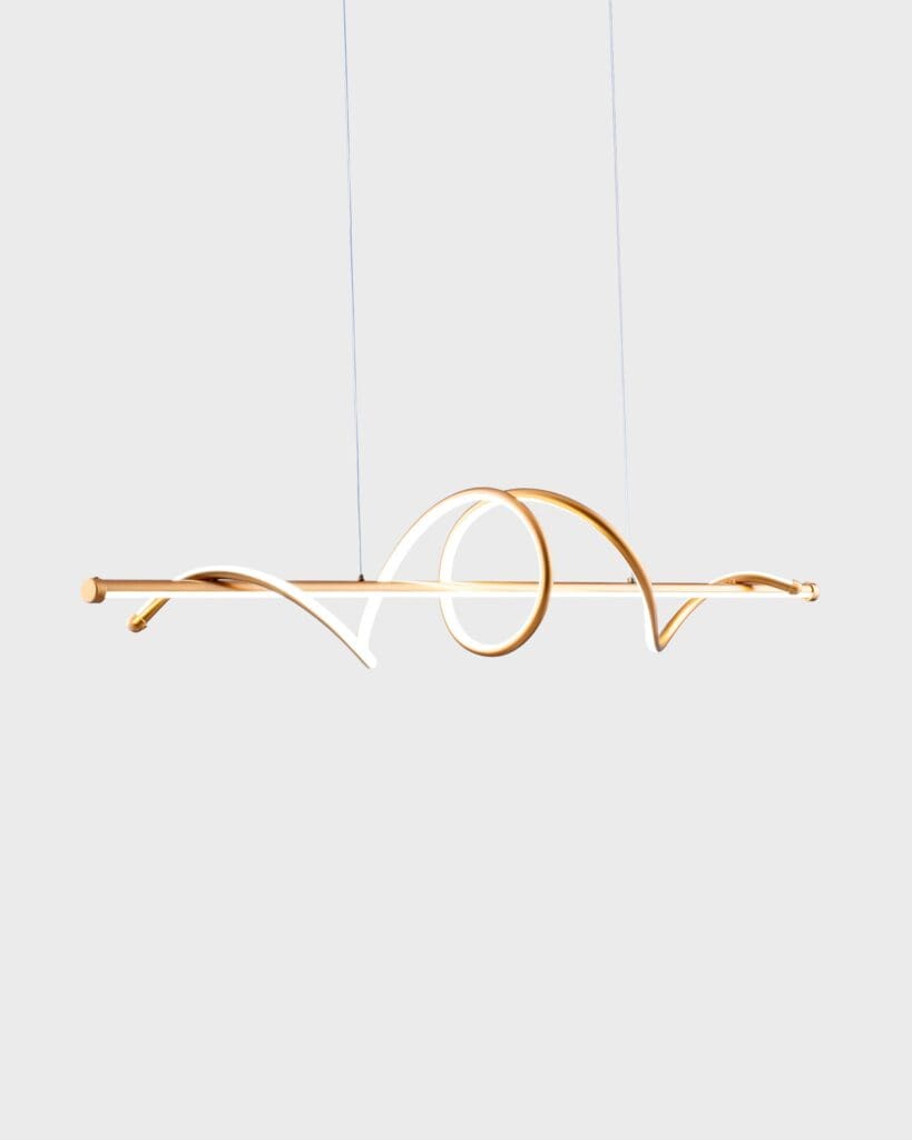 Đèn Thả Bàn Ăn LED Thanh Ngang Uốn Lượn Nghệ Thuật VRG-TTK136